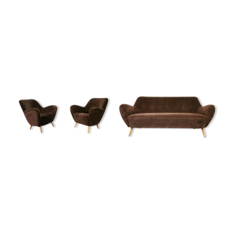 Lounge sofa 2 armchairs organic year 50