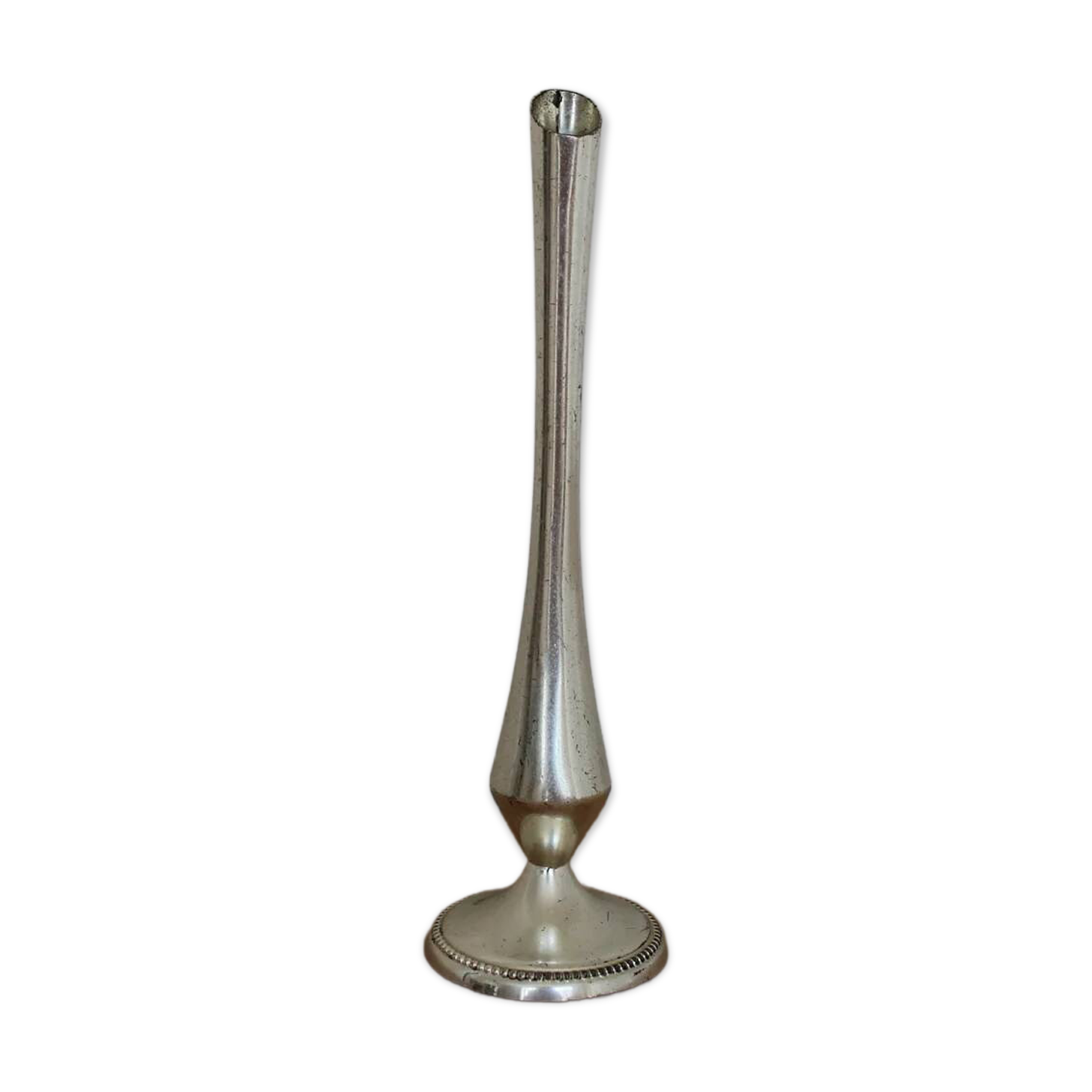Vintage silver-plated soliflore – tall trumpet vase on a stand