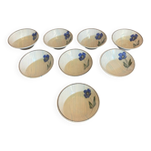 Série De 8 Bols SARREGUEMINES Modèle Eldorado Céramique Décor Fleur