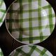 A set of 4 green Scottish soup plates Moulin des Loups Vintage