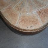 Coffee table signee Barrois faussile vintage