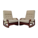 Pair of Mid-century Design Rocking Armchairs,1980's.