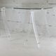 Office Plexiglas trestles, glass tray rounded edges, France, circa 1970