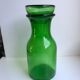 Green glass apothecary decanter made in belgium 70s