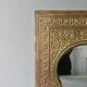 Moroccan mirror in chiseled brass, 70s
