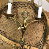 Pair of wall appliques of the 70 gold metal