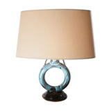 Porcelain lamp with its appearance in the shape of a round