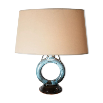 Porcelain lamp with its appearance in the shape of a round