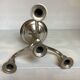 Silver metal 4-light candlestick chandelier