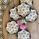 Set of 6 vintage oyster plates - Henriot - Quimper