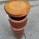 Column furniture with 5 drawers, cylindrical, made of solid wood, round chest of drawers.