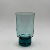 Eight bluish glass water glasses