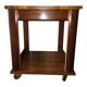 Table d’appoint / desserte Art déco en bois sur roulettes