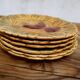 6 dessert plates in barbotine