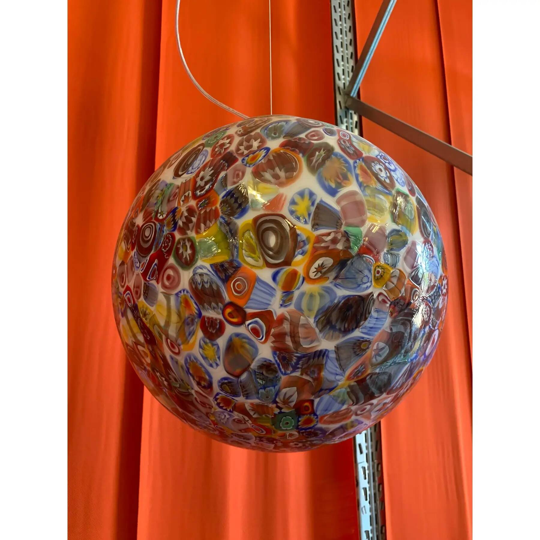 Multicoloured Murrine Sphere in Contemporary Murano-Style Glass