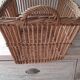 Old rattan laundry basket