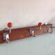 Patère à 3 têtes boules orange / vintage années 50- 60