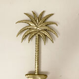 Hollywood Regency wall lamp in palm shape, in gold alloy brass type, from the 60s 70s.