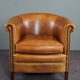 Club armchair in cognac-colored sheepskin