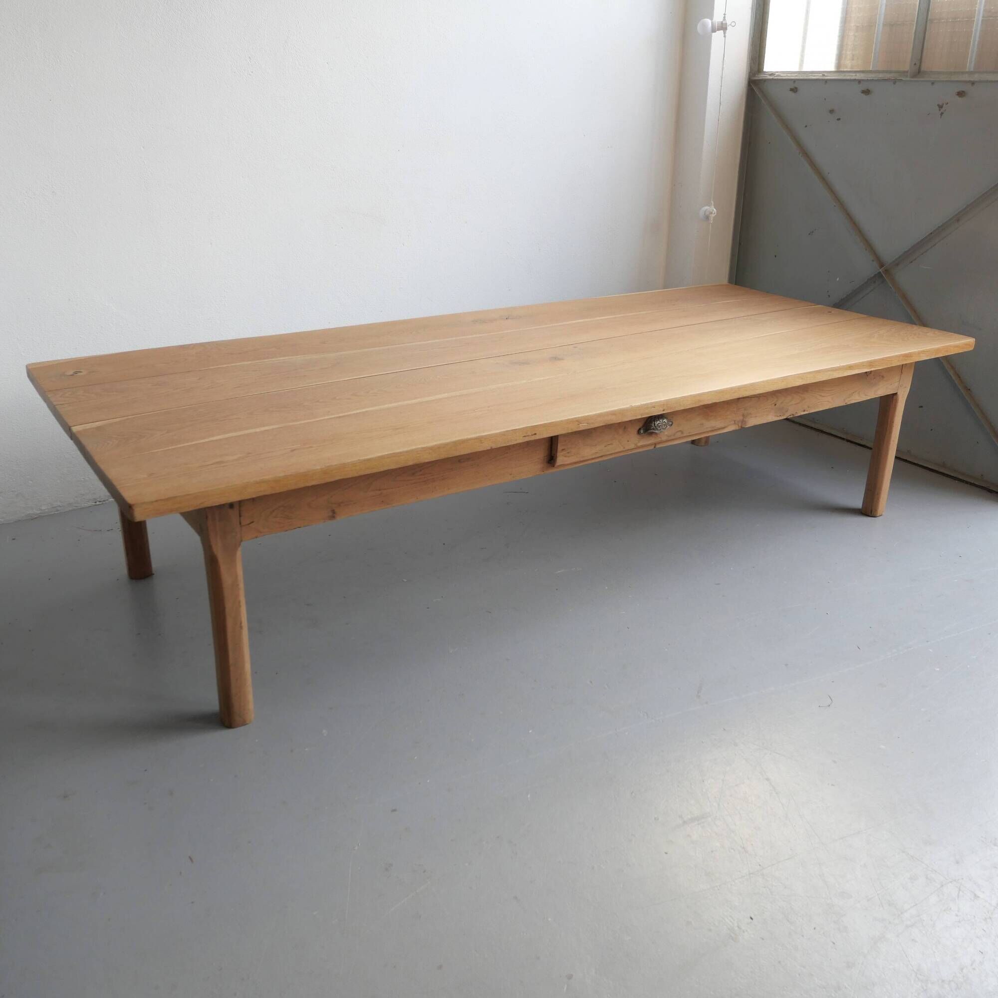 Large oak coffee table