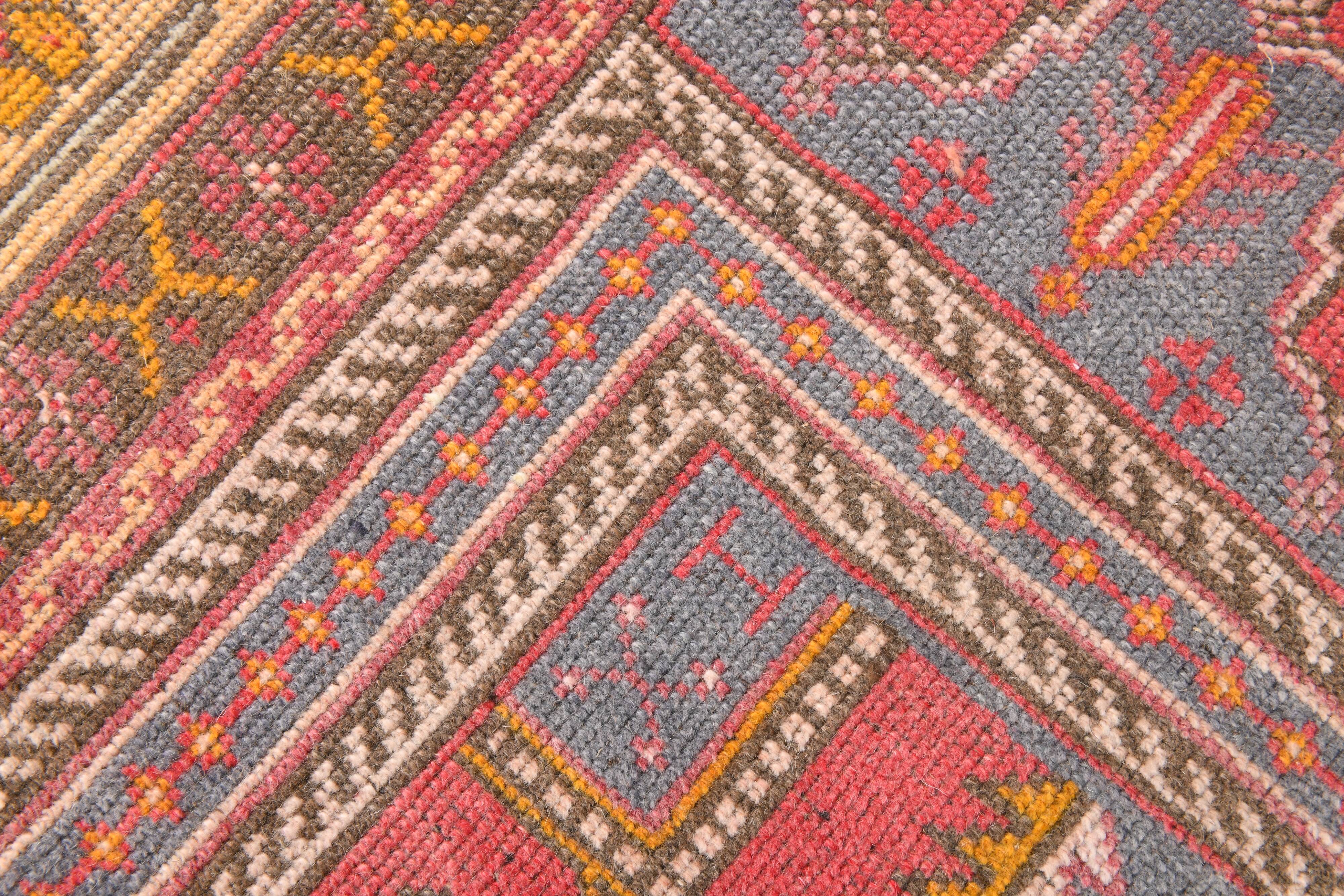 5x8 Red & Blue Oriental Tribal Turkish Rug, 144x245Cm