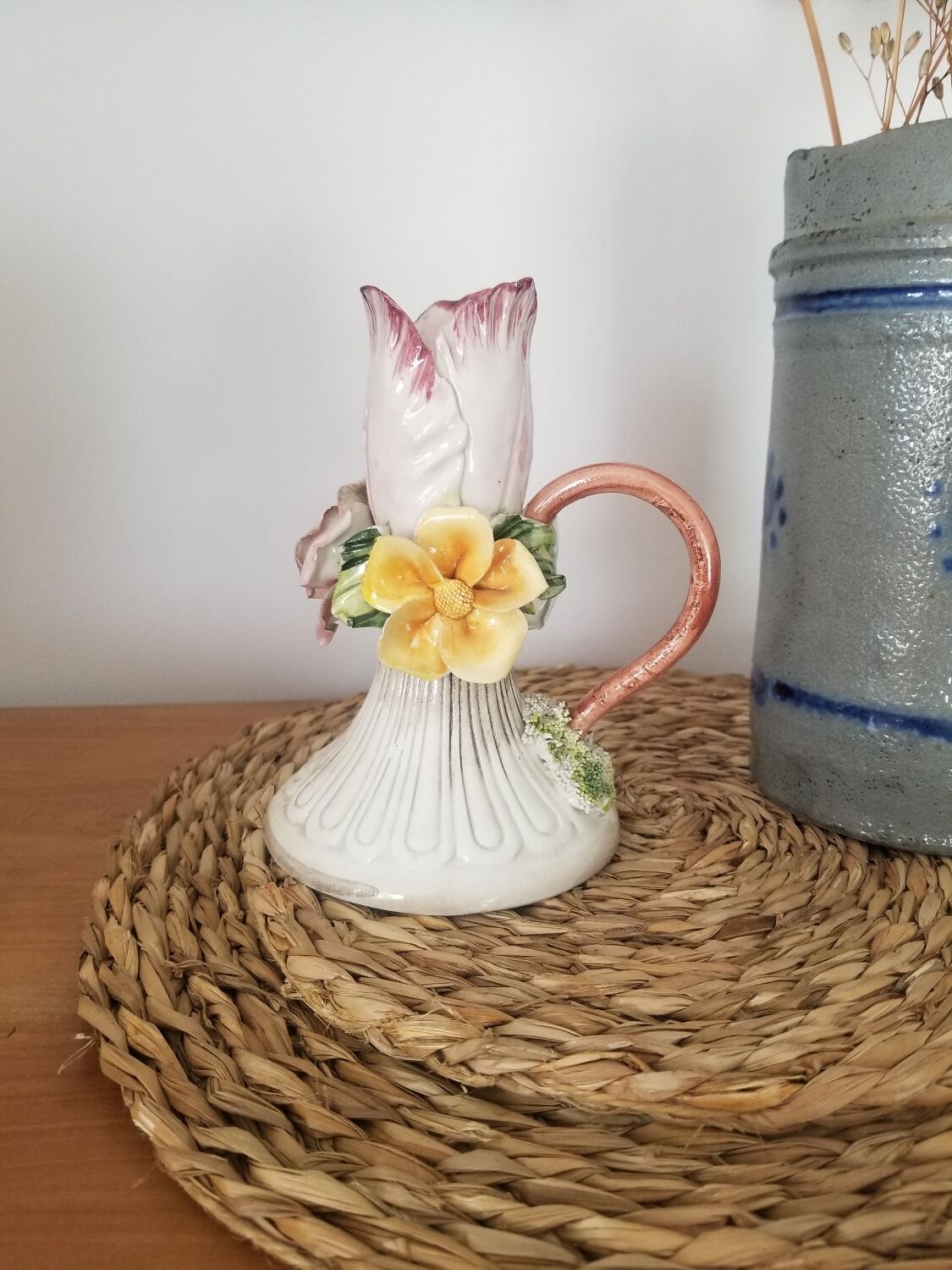 Vintage slurry candle holder