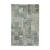 Tapis Noué à la main Turc Vintage 203 cm x 302 cm Tapis Patchwork Gris