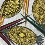 Vintage dish in ceramic African drawing