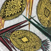 Vintage dish in ceramic African drawing