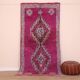 Purple vintage Moroccan Rug 116 x 234 cm, Berber Wool Rug Handmade, Old Rug