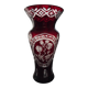 Ruby crystal vase