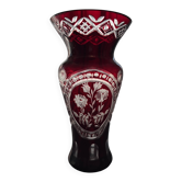 Ruby crystal vase