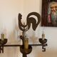 Handcrafted wrought iron weather vane floor lamp Jean Touret Marolles workshop