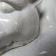 Large elongated panther in crackled earthenware, vintage 1960s-1980s.