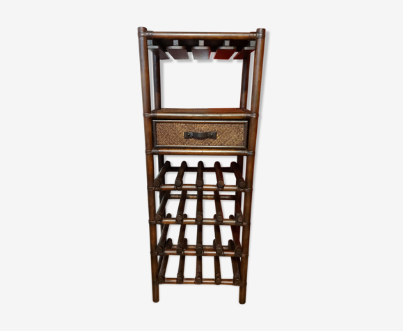 Vintage bar 75/80 years in rattan / wicker