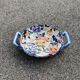 Melonniere dish in Gien earthenware with peony decoration