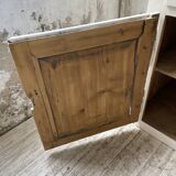 Meuble de métier enfilade patine blanche