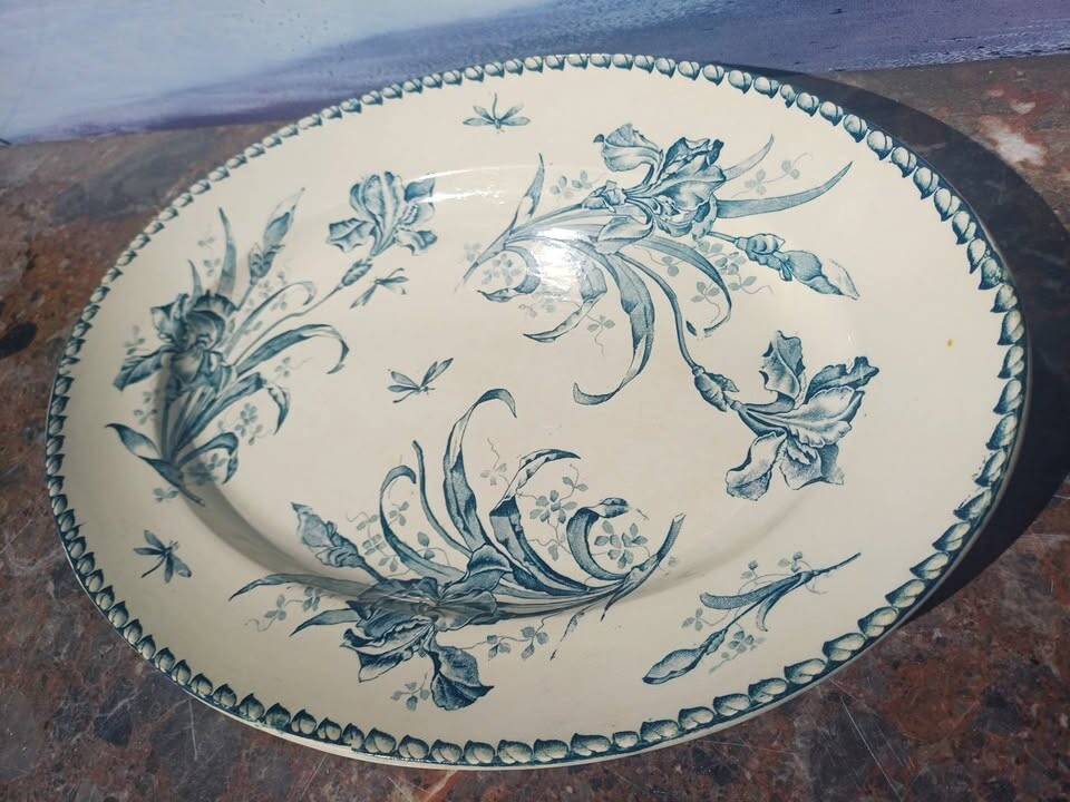 oval Badonvillier iris dish