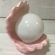 Iridescent pink shell lamp