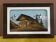 Tableau alpin vintage en bois sculpté et peint - signé