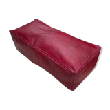 Red leather floor cushion