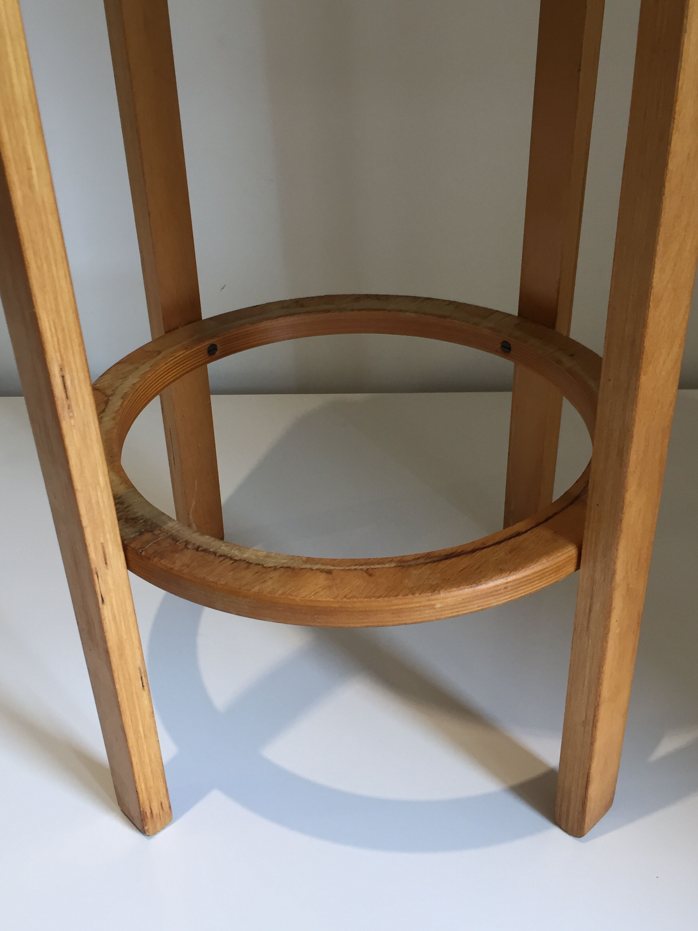 Scandinavian wooden top stool