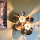 Large water lily wall lamp from the Florart house, 1960s-1970s