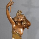 Regulate Lamp, Art Nouveau style, signed C.Rosa – Mid 20th century