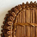 Corbeille 19e en osier brodé des vanniers art populaire