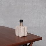 Italian travertine mid-century table lamp