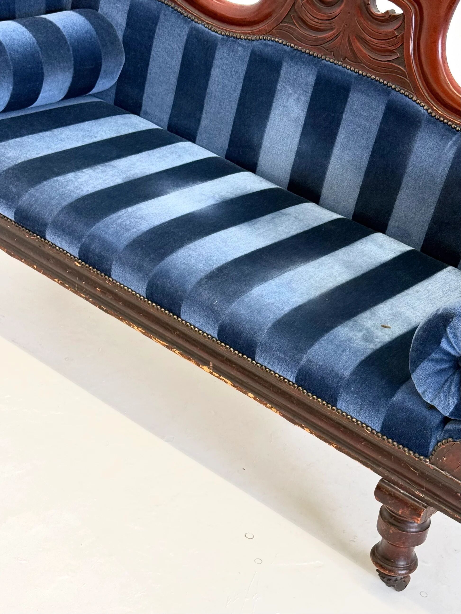 Antique Victorian chaise longue / méridienne