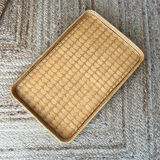 Vintage rattan tray