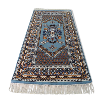 Traditional Tunisian oriental carpet in hand-knotted wool 216x105cm