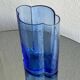 Mid century Murano Vase, Blue shaped Glass, 1960's